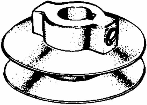 CHICAGO DIE CASTING بكرة واحدة مخددة على شكل حرف V، 5/8 بوصة × 4-1/2 بوصة، 4 لتر، 1/2 × 11/32 بوصة حزام in Saudi Arabia
