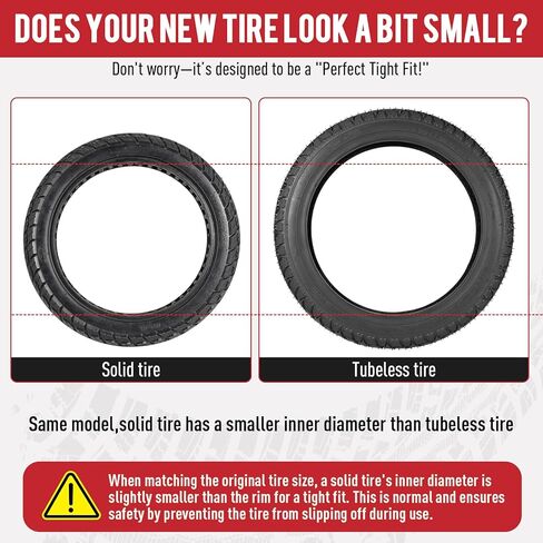 إطار دراجة كهربائية صلب مقاس 14 × 2.125، إطار دراجة كهربائية مقاس 14 × 2.125 لاستبدال الدراجات البخارية الكهربائية، دراجة إلكترونية قابلة للطي ودراجات أطفال قطعتين in Kuwait