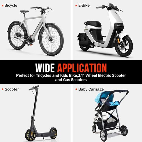 إطار دراجة كهربائية صلب مقاس 14 × 2.125، إطار دراجة كهربائية مقاس 14 × 2.125 لاستبدال الدراجات البخارية الكهربائية، دراجة إلكترونية قابلة للطي ودراجات أطفال قطعتين in Kuwait