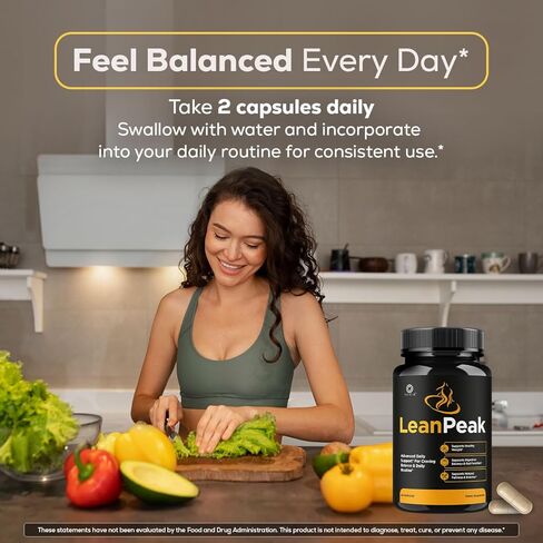 (عبوتان) Lean Peak - كبسولات Lean Peak المتقدمة تدعم التركيبة الممتازة، حبوب LeanPeak القصوى قوة طبيعية تمامًا للصحة العامة ومراجعات العافية العامة، 120 كبسولة لمدة شهرين in Kuwait