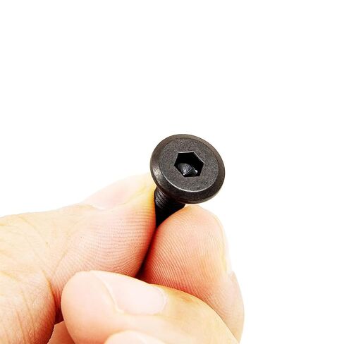 20 PCS m6 Flat Head Hex Socket Cap Screw Bolts, Bed Frame Screws and Bolt, Screws for Bed Frame, Black Oxide, Full Thread, Black Bolts for Furniture Chair (M6*10mm) in Saudi Arabia