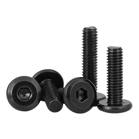 20 PCS m6 Flat Head Hex Socket Cap Screw Bolts, Bed Frame Screws and Bolt, Screws for Bed Frame, Black Oxide, Full Thread, Black Bolts for Furniture Chair (M6*10mm) in Saudi Arabia