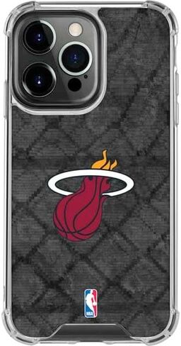 حافظة هاتف Skinit الشفافة متوافقة مع iPhone 15 Pro - تصميم مرخص رسميًا من NBA Miami Heat Dark Rust in Saudi Arabia