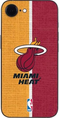 غلاف هاتف Skinit متوافق مع iPhone 16e - تصميم شعار أساسي مرخص رسميًا من NBA Miami Heat Red in Saudi Arabia