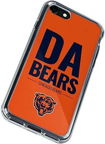 حافظة هاتف Skinit الشفافة متوافقة مع iPhone SE (الجيل الثاني والثالث) - تصميم شعار فريق NFL Chicago Bears مرخص رسميًا in Saudi Arabia