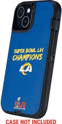 Skinit Decal Phone Skin Compatible with OtterBox Defender iPhone 13 - Officially Licensed NFL Super Bowl LVI Champions Rams Design in Saudi Arabia