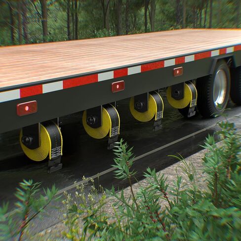 KJE Sliding Winch 4-Pack for Flatbed Trailers - Compatible with 4" Winch Straps & Double L Tracks,5,500 LBS Working Load Limit, Adjustable Tie Down System in Kuwait