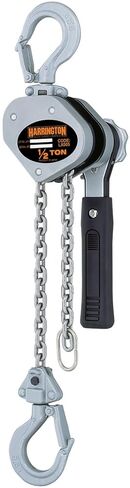 رافعة رافعة Harrington LX، حامل بخطاف، سعة 1/2 طن، رفع 10 أقدام، مساحة رأس 9.7 بوصة، طول رافعة 7.1 بوصة، فتحة خطاف 0.9 بوصة in Kuwait