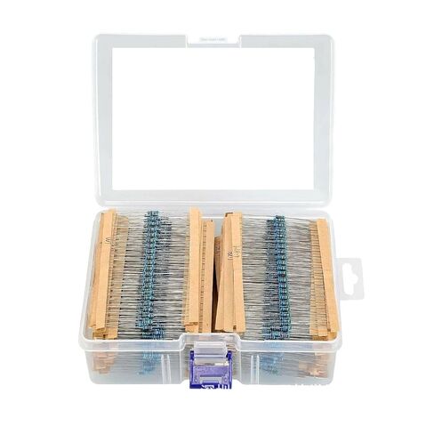 2600 Pcs 1/4W Resistors Assortment Kit, Through-Hole Axial Leads 0.25W 1 Ω-10M Ω 130 Values (20 Pcs Each) Resistor Kit for Breadboard, DIY Electronics, Circuits, Electrical Experiments Project in Saudi Arabia