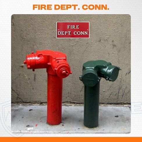 FDC Sign Outdoor – FIRE DEPT. CONN. FDC Wallplate for Fire Department Connections | 8" x 4" Heavy Duty 1/4" Thick Aluminum Metal Sign | Outdoor Mount with 2 Screw Holes (No Hardware) in Saudi Arabia