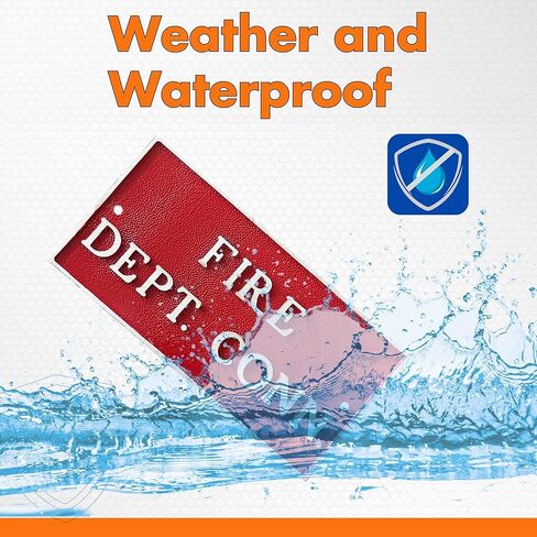 FDC Sign Outdoor – FIRE DEPT. CONN. FDC Wallplate for Fire Department Connections | 8" x 4" Heavy Duty 1/4" Thick Aluminum Metal Sign | Outdoor Mount with 2 Screw Holes (No Hardware) in Saudi Arabia