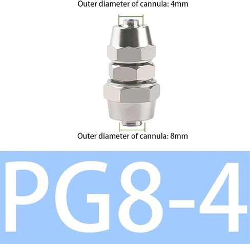 30 قطعة تركيبات هوائية مباشرة من خلال طلاء النحاس والنيكل موصل سريع PG6-4 8-6 12-6 12-10 مللي متر (PG8-4) in Kuwait