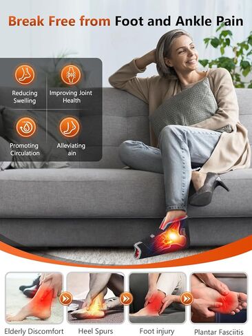 RELEXNOW Red Light Therapy for Foot Ankle FSA/HSA Eligible, 660nm & 850nm Wavelength Near Infrared Therapy Wrap for Feet with Timer for Joint Comfort(Black) in Kuwait