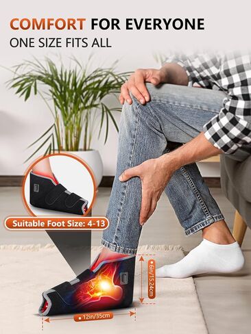 RELEXNOW Red Light Therapy for Foot Ankle FSA/HSA Eligible, 660nm & 850nm Wavelength Near Infrared Therapy Wrap for Feet with Timer for Joint Comfort(Black) in Kuwait
