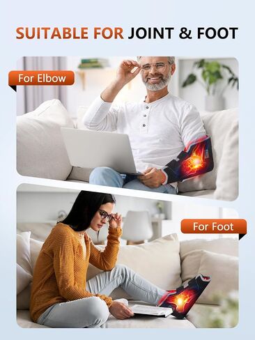 RELEXNOW Red Light Therapy for Foot Ankle FSA/HSA Eligible, 660nm & 850nm Wavelength Near Infrared Therapy Wrap for Feet with Timer for Joint Comfort(Black) in Kuwait