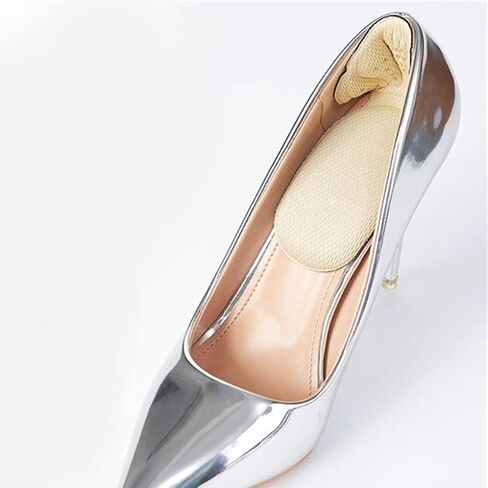 Sponge Heel Cushion Heel Grips Shoes Pads, 2 Pair Self-Adhesive Heel Cushion Inserts for Shoe Too Big, Thick Back Insoles Shoe Liners Heel Protectors (Apricot) in Saudi Arabia