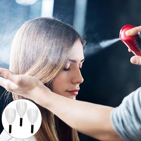 قناع وجه لصالونات الحلاقة مكون من 3 قطع، درع بلاستيكي لتصفيف الشعر مع مقبض إسفنجي، وسائد غطاء لرذاذ الشعر قابلة لإعادة الاستخدام، واقي لرذاذ الشعر لتصفيف الشعر (شفاف) in Kuwait