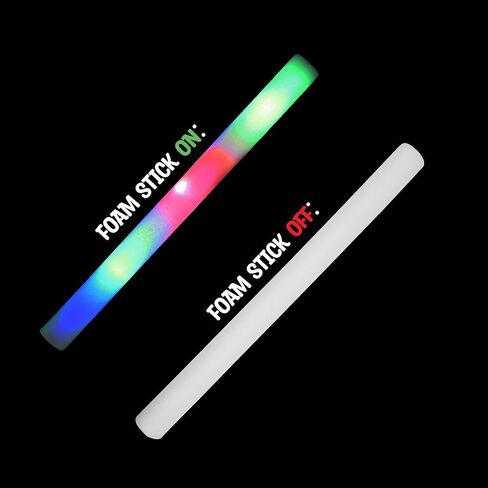 100 عصا إسفنجية LED مطبوعة بـ 3 ألوان مخصصة لحفلات الزفاف، والحفلات، وأعياد الميلاد، والضيوف، والحفلات، والدي جي، والحفلات الموسيقية، والمهرجانات، والعروض الترويجية للحفلات السائبة، 3 أوضاع إضاءة in Kuwait