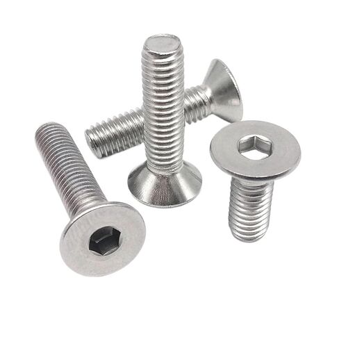 M2 M3 M4 304 Stainless Steel Hex Socket Screw Flat Head Countersunk Bolt DIN7991 Threaded Metal Wood Machine Screws Bolts(8mm(50Pcs)) in Saudi Arabia