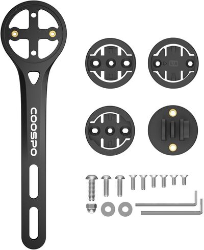 حامل كمبيوتر الدراجة CooSpo، حامل ممتد للكمبيوتر لركوب الدراجات الأمامي، متوافق مع Garmin، Wahoo، Bryton، كمبيوتر الدراجة in Kuwait