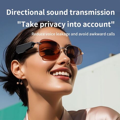 نظارات مكبر صوت بلوتوث بمشبك، مكبر صوت مفتوح الأذن، تحكم باللمس، صوت اتجاهي، دعوة الخصوصية للقيادة وركوب الدراجات، الرياضات الخارجية المتوافقة مع النظارات الشمسية، نظارات عادية in Kuwait