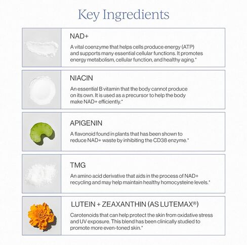 مكمل CYMBIOTIKA Liposomal NAD+، الطاقة الخلوية، الشيخوخة الصحية، صحة الجلد، Lutemax، امتصاص معزز، خالي من الغلوتين، خالي من الصويا، نباتي، 26 × 10 مل عبوات سائلة in Kuwait