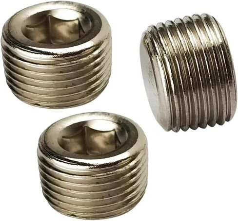 Pneumatic Fitting Plug Iron 1/8" 1/4" 3/8" 1/2" 3/4" Male Thread Brass Pipe Hexagon End Plug Fitting Pneumatic Part(1/4") in Saudi Arabia