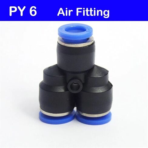 PY6 100Pcs 6mm Air Pneumatic Tube Y Quick Connector Touch Push In Fitting in Saudi Arabia