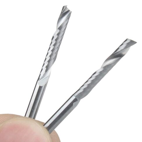 3.175 X 22mm Single Flute Spiral CNC Router Bits Milling Cutter Up Cut Router Bit for Wood End Mill in Kuwait