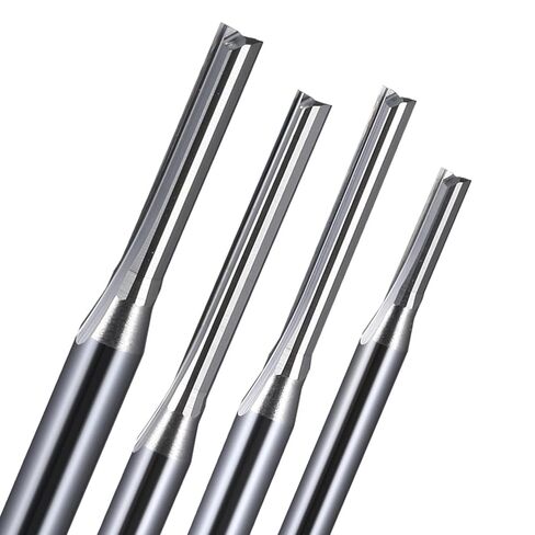 10Pcs 3.175/4/5/6/8mm Two Flutes Straight Slot End Mill CNC 2F Milling Cutter Tools Wood Router Bit(10PC 3.175x2.0x6x38L) in Saudi Arabia