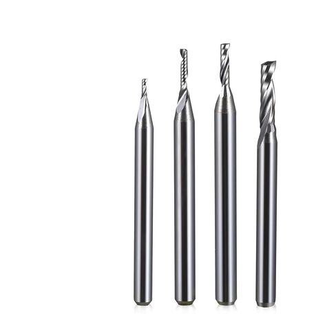 10Pcs 3.175mm Shank Single Flute Spiral Cutter CNC End Mill Router Bit(4x42x70L) in Saudi Arabia