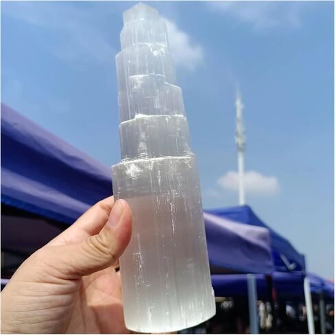 1 قطعة برج سيلينيت 6-7 سم، كريستال جبس سيلينيوم أبيض in Saudi Arabia