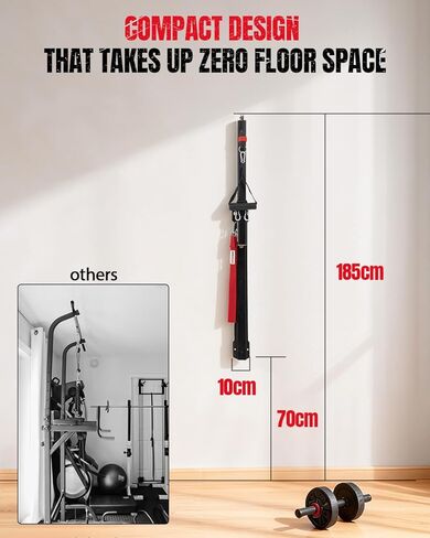 جهاز كابل للجيم المنزلي، معدات تمارين وتمرين مثبتة على الحائط مع مقاومة قابلة للتعديل، معدات لياقة بدنية مدمجة، مدرب متعدد الوظائف لتقوية الجسم بالكامل، توحيد اللون، تدريب إعادة التأهيل in Kuwait