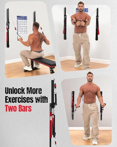 جهاز كابل للجيم المنزلي، معدات تمارين وتمرين مثبتة على الحائط مع مقاومة قابلة للتعديل، معدات لياقة بدنية مدمجة، مدرب متعدد الوظائف لتقوية الجسم بالكامل، توحيد اللون، تدريب إعادة التأهيل in Kuwait