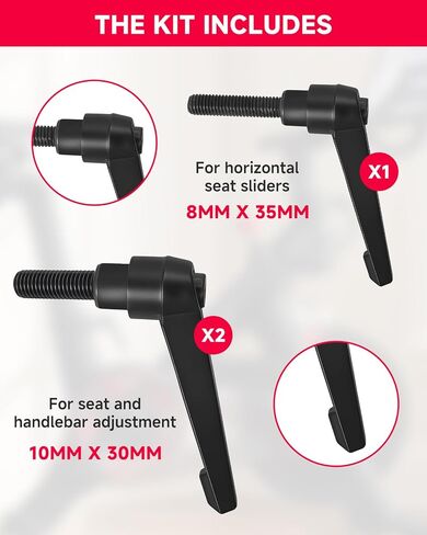 3 قطع متوافقة مع مجموعة تعديل دراجة بيلوتون على شكل حرف L، مقاسان كبيران و1 حجم قياسي للمقعد والمقود، أجزاء بديلة لدراجة بيلوتون in Kuwait