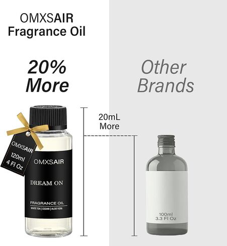 Hotel Diffuser Oil Dream on Long-Lasting Waterless Essential Oil for Large Spaces | White Tea, Vanilla & Cedarwood Blend | Aromatherapy Scented Oil | for Home Office(120ml/4.1FL oz) in Kuwait