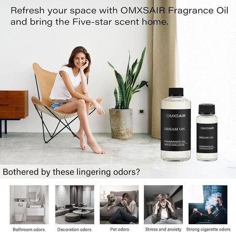 Hotel Diffuser Oil Dream on Long-Lasting Waterless Essential Oil for Large Spaces | White Tea, Vanilla & Cedarwood Blend | Aromatherapy Scented Oil | for Home Office(120ml/4.1FL oz) in Kuwait