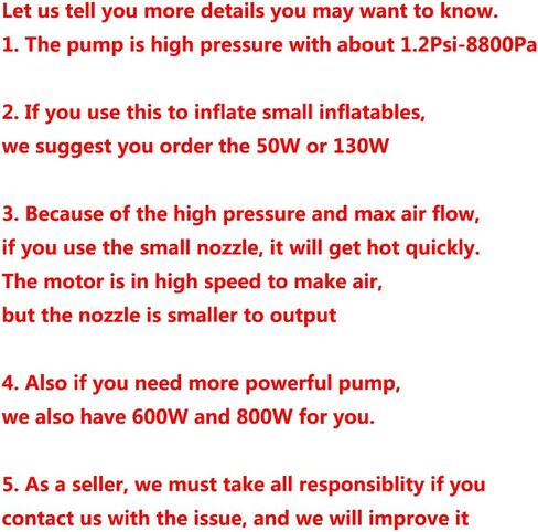 BOMPOW Electric Pump for Inflatables with 4 Nozzles Air Mattress Pump Inflator/Deflator, Queen/King Size Pool Air Pump, Pool Toys, Boat, Raft Pumps 300W in Kuwait