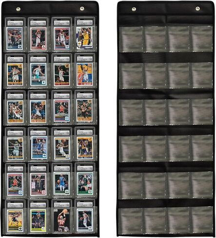 2 Pack PSA Cards Display Case, 48 Pockets PSA/BGS/CGC Grading Cards Storage Bag for Sports Card, Baseball Card, Football and Basketball Trading Card Wall Display Bag in Kuwait