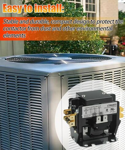 24v Condenser Contactor Relay 2 Pole 30 Amp Fits for Trane, Replace C147094P03 1012-925C 62-24268-03 in Saudi Arabia
