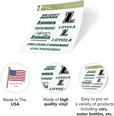 Desert Cactus Loyola Maryland University Sticker Greyhound Vinyl Decals Laptop Water Bottle Car Scrapbook T2 (Type 2) in Saudi Arabia