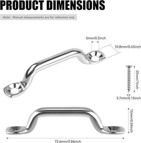 20Pcs Rope Loop Pad Eye, 316 Stainless Steel Bimini Boat Top PAD Eye with 40 Pcs Screws, Footman Loop for Kayak Canoe Rigging in Kuwait