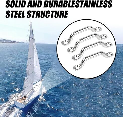 20Pcs Rope Loop Pad Eye, 316 Stainless Steel Bimini Boat Top PAD Eye with 40 Pcs Screws, Footman Loop for Kayak Canoe Rigging in Kuwait