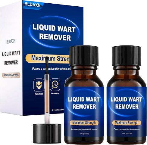 Fast-Acting Wart Remover Freeze Off & Corn Remover, 2-Pack 30 ml Salicylic Acid Plantar Wart Remover for Feet, Hands & Skin - Professional Wart Removal, NDC Code: 76986-024 in Saudi Arabia