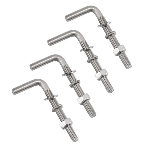 (30 Pieces) M4x100mm L Shaped Threaded Bolt Kits 304 Stainless Steel Foundation Anchor Bolts Square Screws Hooks For Hanging in Saudi Arabia