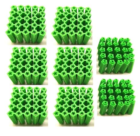 500 Pcs Expanding Plastic Screw Anchors, Green Plastic Anchors for Concrete Tile Cement Bolt Expansion Tube, Fix to Drywall or Masonry (6 x 26 mm) in Saudi Arabia