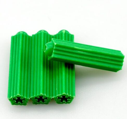 500 Pcs Expanding Plastic Screw Anchors, Green Plastic Anchors for Concrete Tile Cement Bolt Expansion Tube, Fix to Drywall or Masonry (6 x 26 mm) in Saudi Arabia