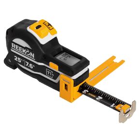 REEKON T1M Utility Digital Tape Measure 25ft (English) – Bluetooth Smart Measuring Tool, 1/32" Accuracy, Saves 1000+ Measurements, LCD Display, 150 Hour+ Battery Life & Rechargeable in Saudi Arabia