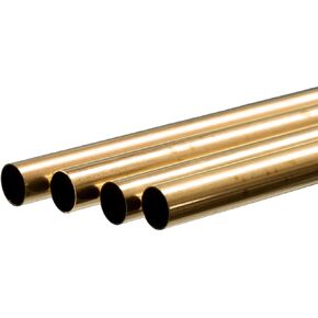 أنبوب نحاسي دائري من المعادن الدقيقة من K&S 9115 - 1/2 بوصة OD × 0.014 بوصة جدار × 36 بوصة طول - الحرف اليدوية والسباكة والتدفئة والتهوية وتكييف الهواء والنمذجة، صنع في الولايات المتحدة الأمريكية، 4 أنابيب in Kuwait