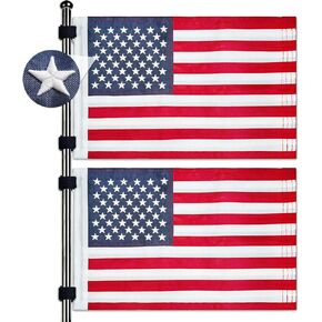yokyhom 2 حزمة 12 "x18" علم عربة الغولف، ملحقات عربة الغولف مع جبل حزام مرن، قسط العلم الأمريكي المطرزة للذكرى 250 2026 الديكور الوطني in Kuwait